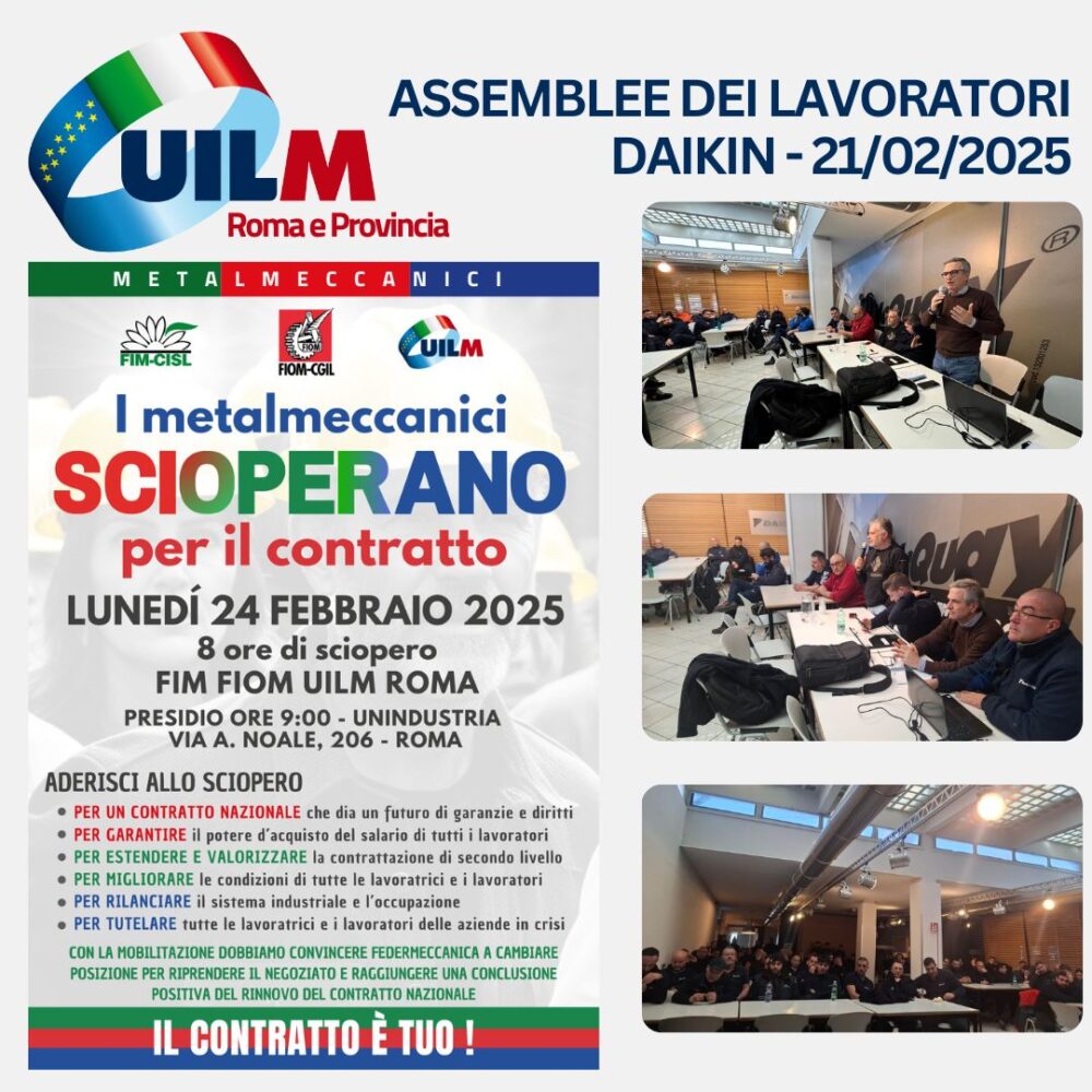 ASSEMBLEE IN DAIKIN PER IL RINNOVO DEL CCNL METALMECCANICI